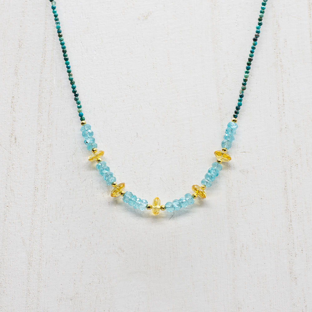 Apatite & Citrine Iris Necklace