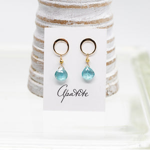 Apatite  Luna Gold Earrings