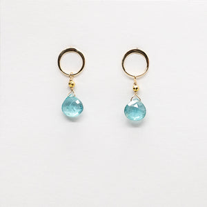 Apatite  Luna Gold Earrings