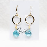 Apatite Ring Gold Earrings