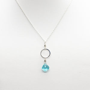 
                
                    Load image into Gallery viewer, Apatite Ring Silver Necklace
                
            
