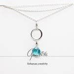 Apatite Ring Silver Necklace