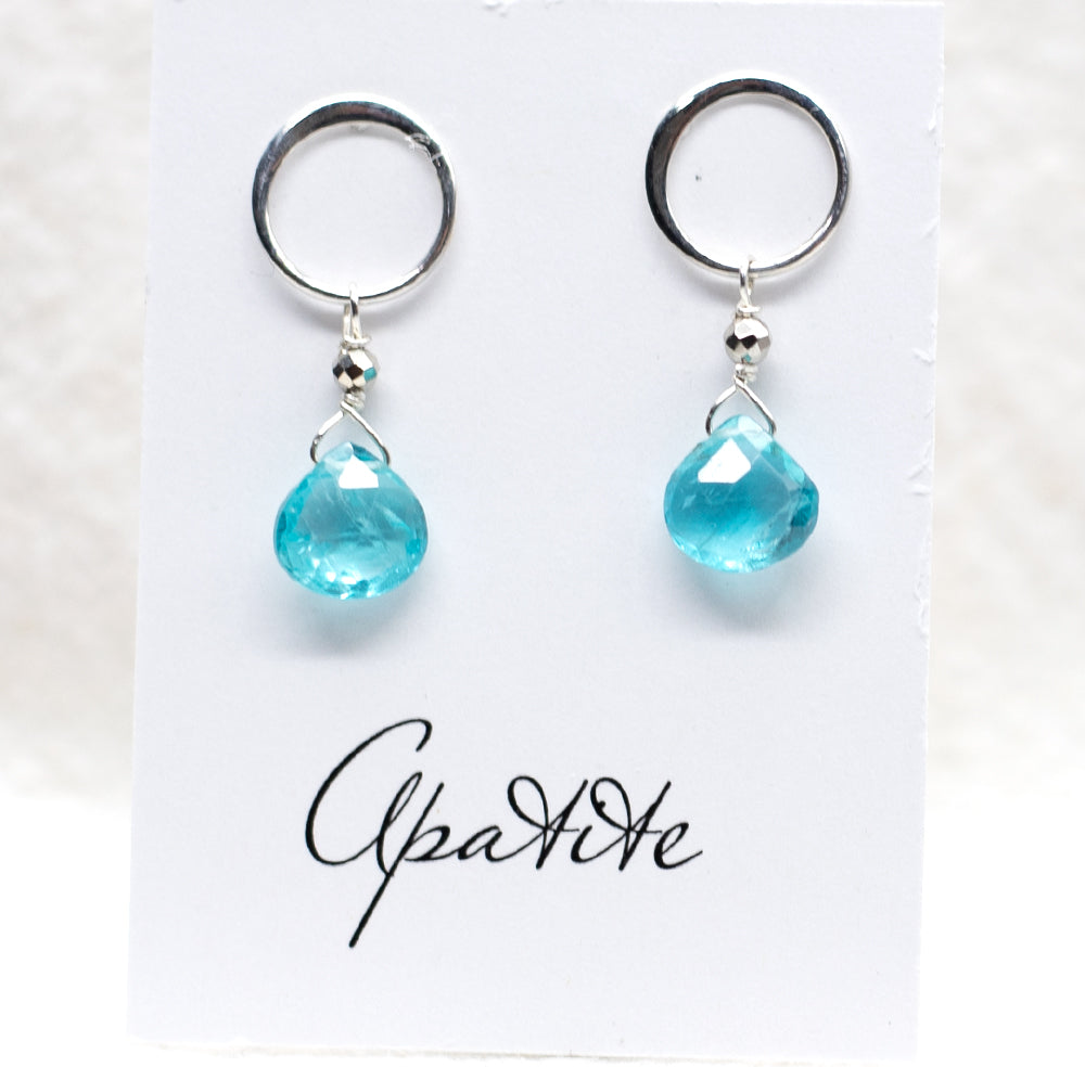 Apatite Luna Silver Earrings