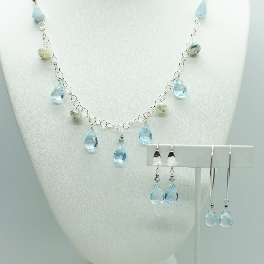 
                
                    Load image into Gallery viewer, Aquamarine Monarch Earrings
                
            