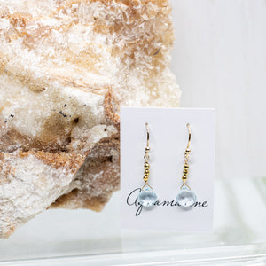 
                
                    Load image into Gallery viewer, Aquamarine Raindrop Gold Earrings
                
            
