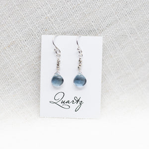 
                
                    Load image into Gallery viewer, Blue Quartz Raindrop Earrings
                
            