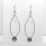 Blue Quartz Linden Silver Earrings