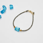 Blue Topaz Luna Simple Bracelet
