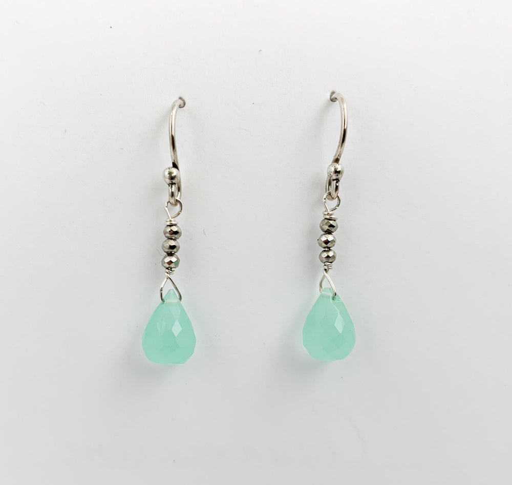 Chalcedony Raindrop Earrings