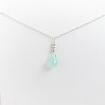 Chalcedony Raindrop Necklace