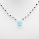Chalcedony Waterfall Silver Necklace