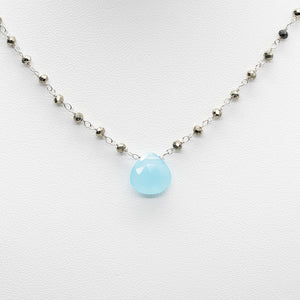 
                
                    Load image into Gallery viewer, Chalcedony Waterfall Silver Necklace
                
            