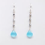 Chalcedony Waterfall Silver Earrings