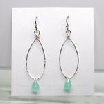 Chalcedony Linden Silver Earrings