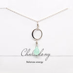 Chalcedony Ring Silver Necklace