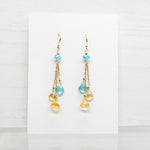 Citrine & Apatite Tassel Earrings