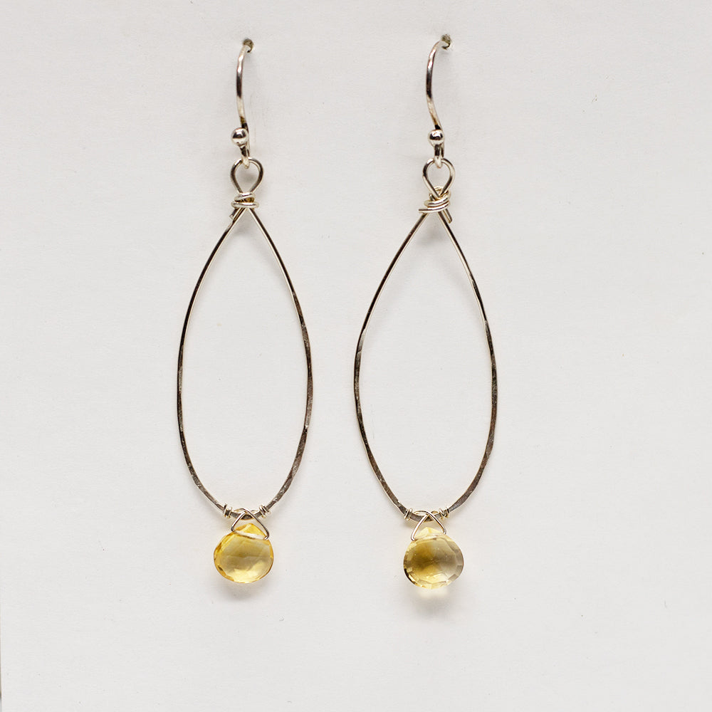 
                
                    Load image into Gallery viewer, Citrine Linden Gold Earrings
                
            