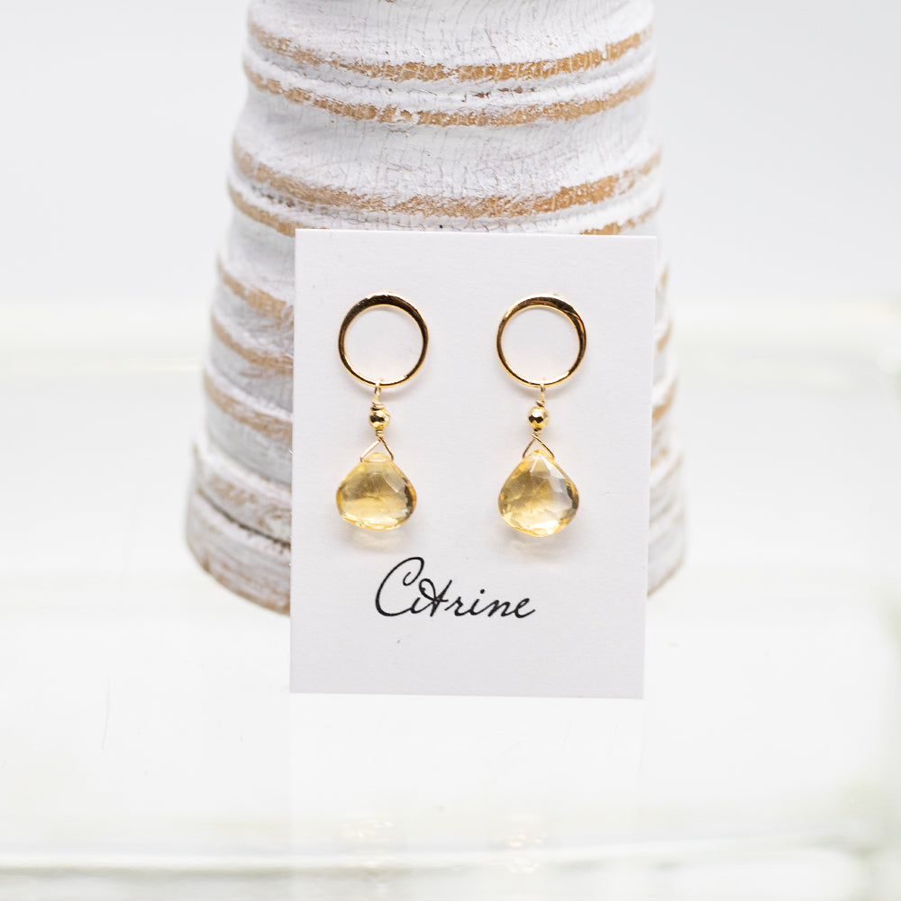 Citrinel Luna Gold Earrings