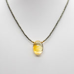 Citrine Oval Pendant Necklace