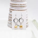 Citrine Ring Silver Earrings