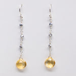 Citrine Waterfall Silver Earrings