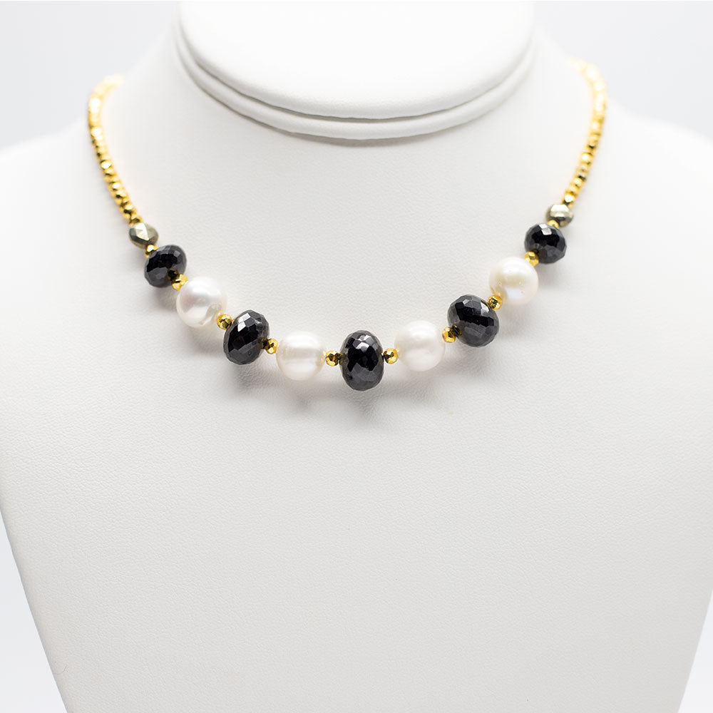 Leilia Spinel & Pearl Necklace