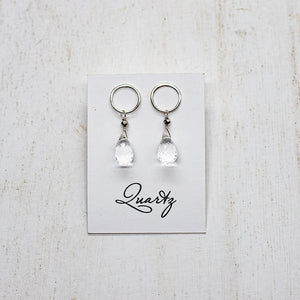 Quartz Luna Silver Earrings