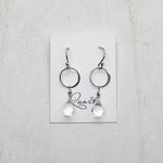 Quartz Ring Silver Earrings