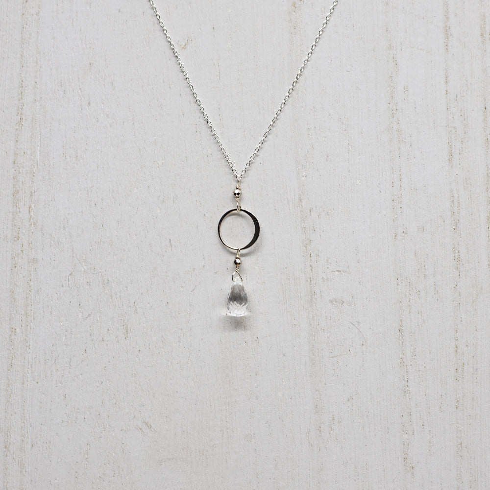 
                
                    Load image into Gallery viewer, Quartz Ring Silver Necklace
                
            
