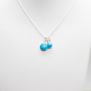 December Birthstone Silver Necklace