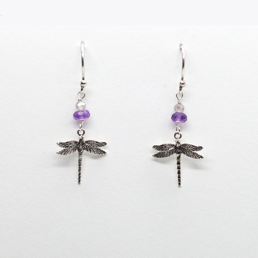 Dragonfly Silver Earrings