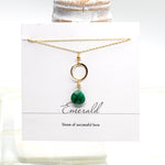 Emerald Ring Gold Necklace