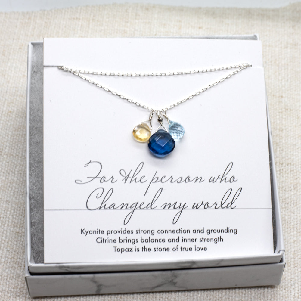 
                
                    Load image into Gallery viewer, For The Person Who Changed My World Necklace
                
            