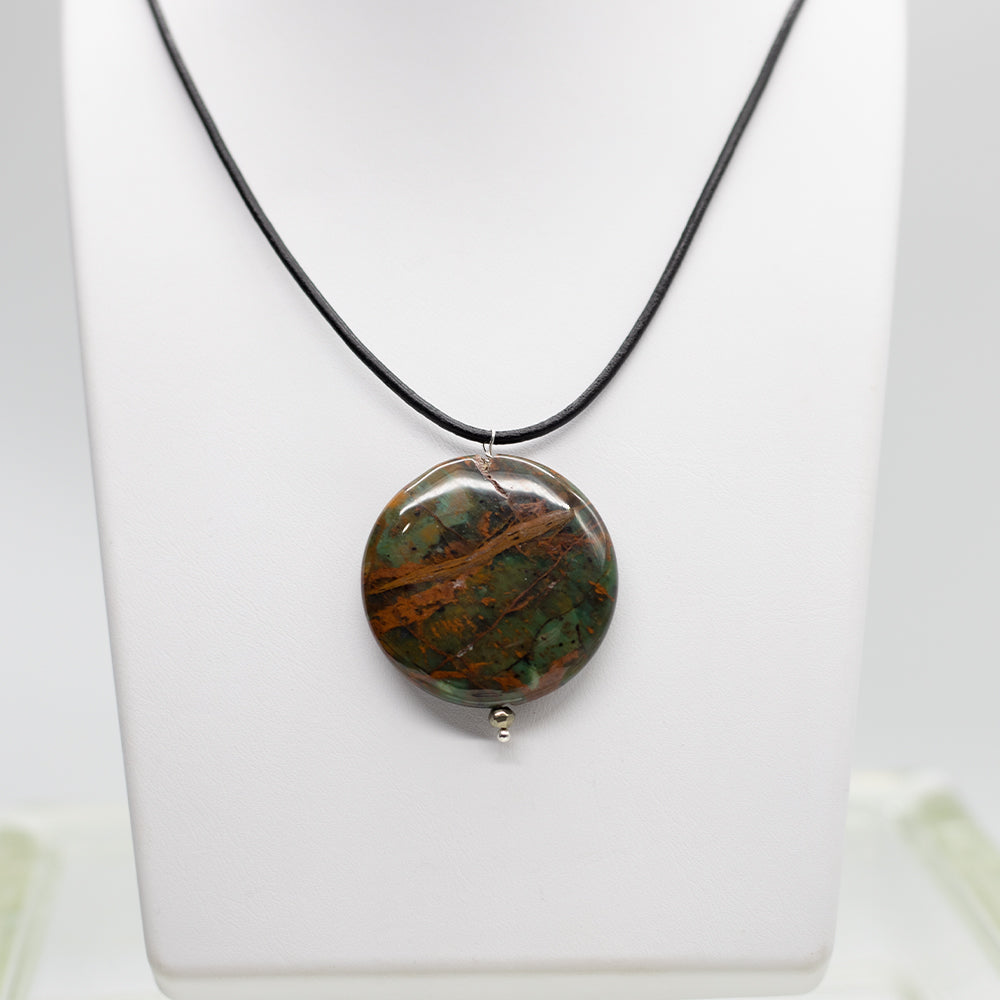 Jasper Leather Necklace