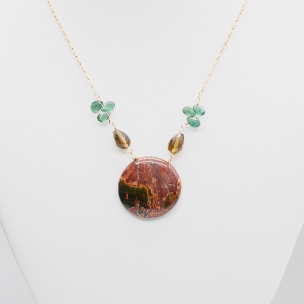 
                
                    Load image into Gallery viewer, Jasper Pendant Necklace
                
            