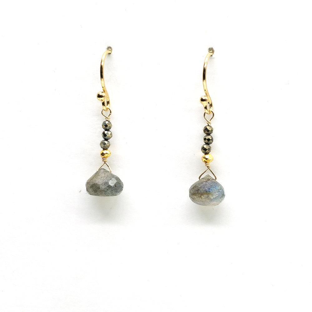 Labradorite Raindrop Earrings