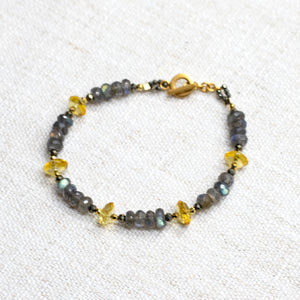 Labradorite & Citrine Iris Bracelet