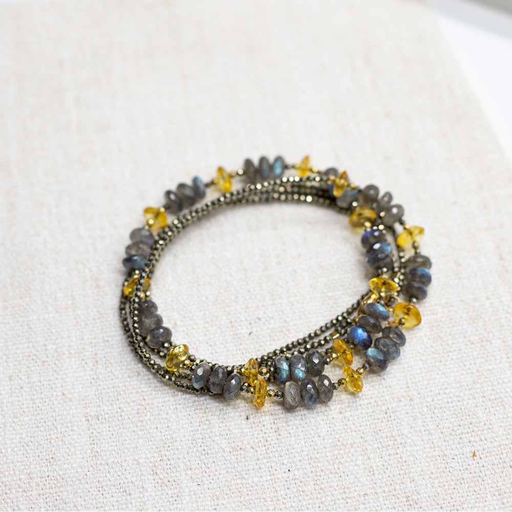 Labradorite & Citrine Zen Necklace