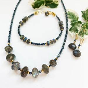 Labradorite & Sapphire Leilia Necklace