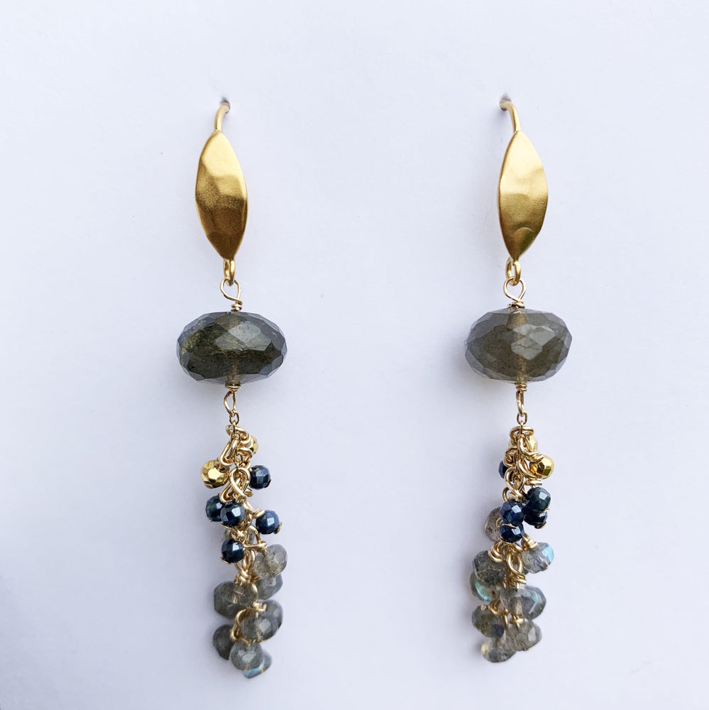 Labradorite Tassel Earrings
