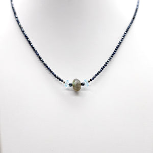 Labradorite & Topaz Luna Necklace