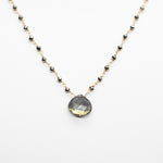 Labradorite Waterfall Gold Necklace
