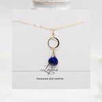 Lapis Ring Gold Necklace