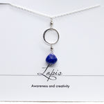 Lapis Ring Silver Necklace