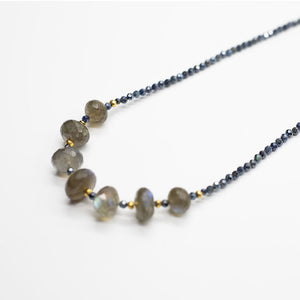 Labradorite & Sapphire Leilia Necklace