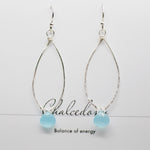 Chalcedony Linden Silver Earrings