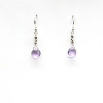 Light Amethyst Raindrop Silver Earrings