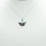 Apatite Luna Moth Charm Necklace