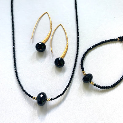 Spinel Luna Set - Necklace Earrings and Bracelet