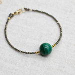 Malachite Luna Simple Bracelet